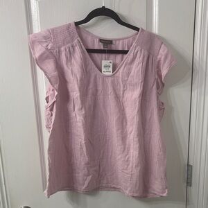 Style and Co Women's 100% cotton lilac sleeveless blouse
